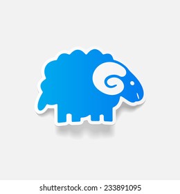 realistic design element: sheep