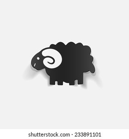 realistic design element: sheep