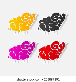 realistic design element: sheep