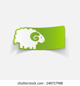 realistic design element: sheep