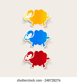 realistic design element: sheep