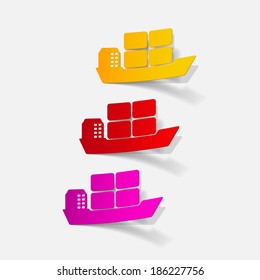 realistic design element: ship