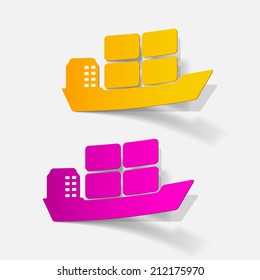 realistic design element: ship