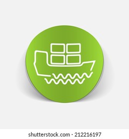 realistic design element: ship
