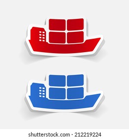 realistic design element: ship