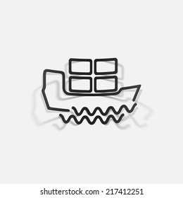 realistic design element: ship