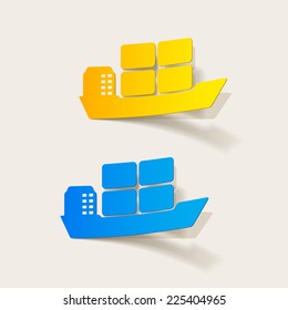 realistic design element: ship