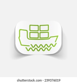 realistic design element: ship