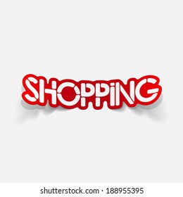 realistic design element: shopping