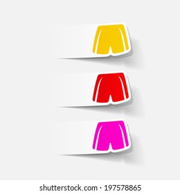 realistic design element: shorts