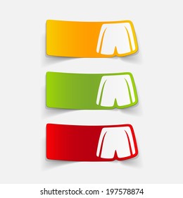 realistic design element: shorts