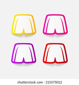realistic design element: shorts