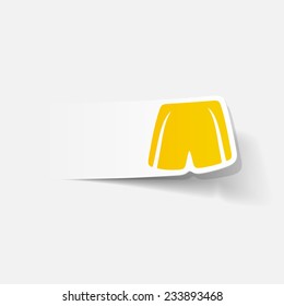 realistic design element: shorts