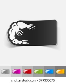realistic design element. shrimp