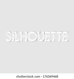 realistic design element: silhouette. Modern Graphic Illustration