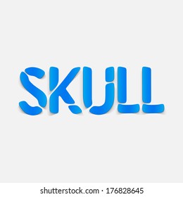 realistic design element: skull