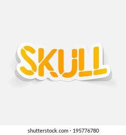 realistic design element: skull