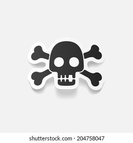 realistic design element: skull