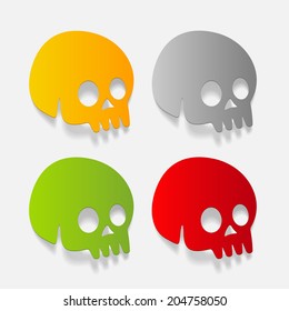 realistic design element: skull