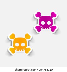 realistic design element: skull