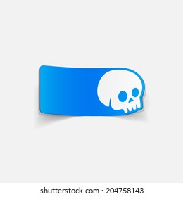 realistic design element: skull