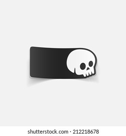 realistic design element: skull