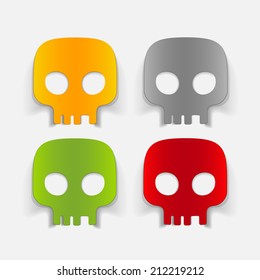 realistic design element: skull