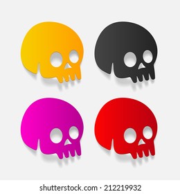 realistic design element: skull