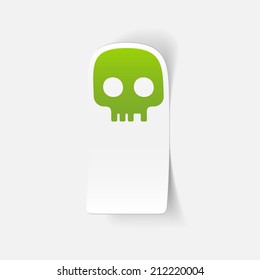 realistic design element: skull