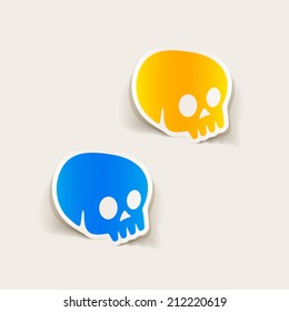 realistic design element: skull