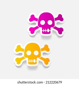 realistic design element: skull