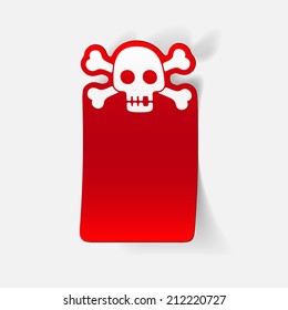 realistic design element: skull