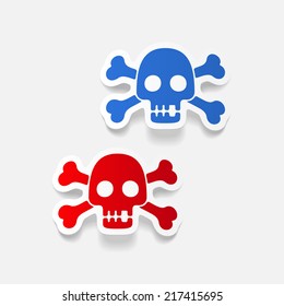 realistic design element: skull