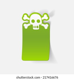 realistic design element: skull