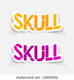 realistic design element: skull