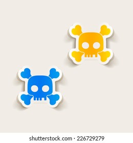realistic design element: skull