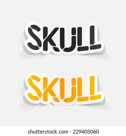 realistic design element: skull