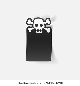 realistic design element: skull