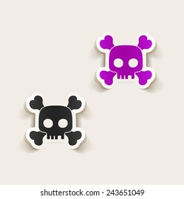 realistic design element: skull