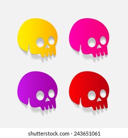 realistic design element: skull