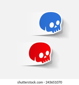 realistic design element: skull