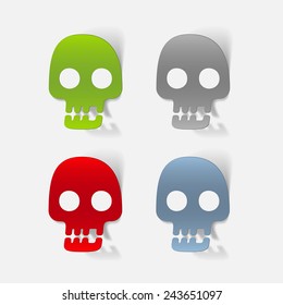 realistic design element: skull