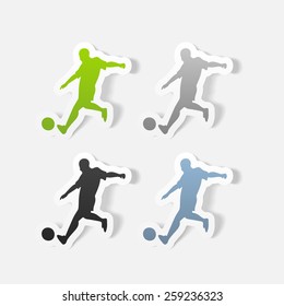 realistic design element. soccer player