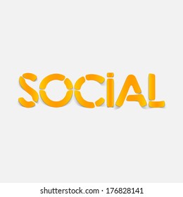 realistic design element: social