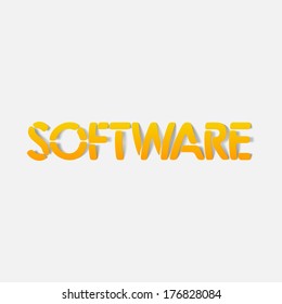 realistic design element: software