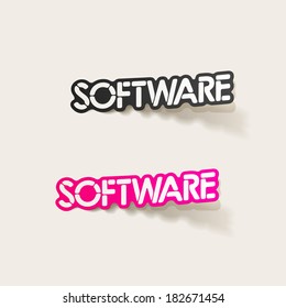 realistic design element: software