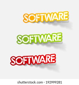 realistic design element: software