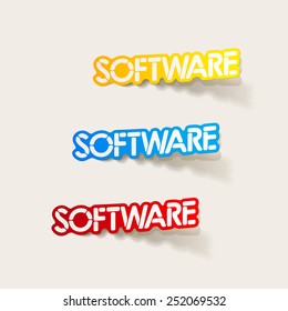 realistic design element: software