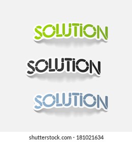 realistic design element: solution
