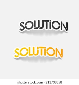 realistic design element: solution